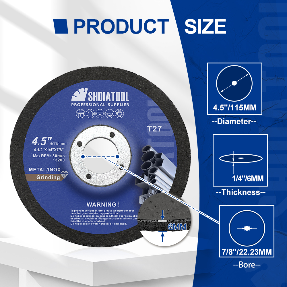 Meule abrasive à liant résine de 115 mm