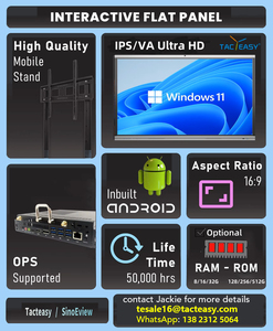 65 75 86 дюймов Android Windows Ops Pc дешевая научная умная доска интерактивная телевизионная цифровая ручка для школы с камерой - Product Image 4