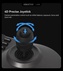 Katov อุปกรณ์ควบคุมกล้อง PTZ 4D จอยสติ๊กใช้ได้กับการประชุม Live IP HDMI USB PTZ คีย์บอร์ดควบคุมกล้อง - Product Image 6