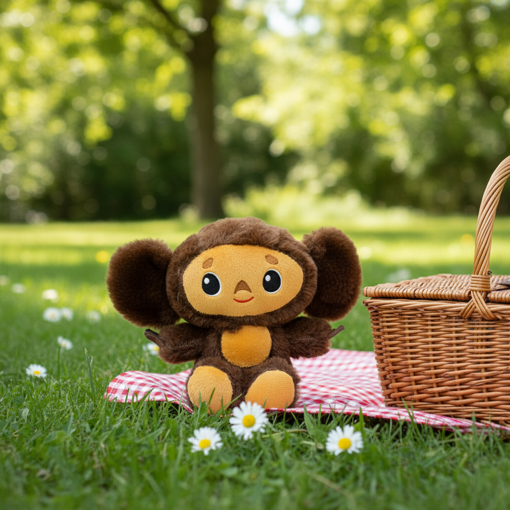 Juguete de peluche de mono Cheburashka
