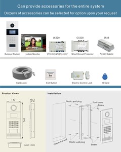 Multi Apartments Video Door Phone Building <strong>Intercom</strong> Door Phone with <strong>Access</strong> Control Apartment Door Bell <strong>System</strong>