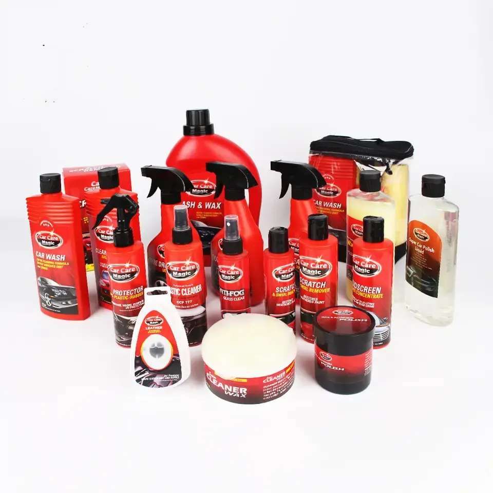 China Detail lierungs produkte Auto Care Wax Supplies Shampoo Polish Interior Professional Auto wasch reinigungs set