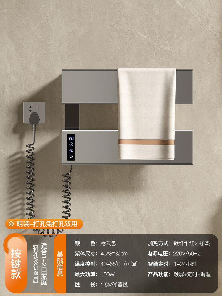 Two-pole (gun gray) smart button