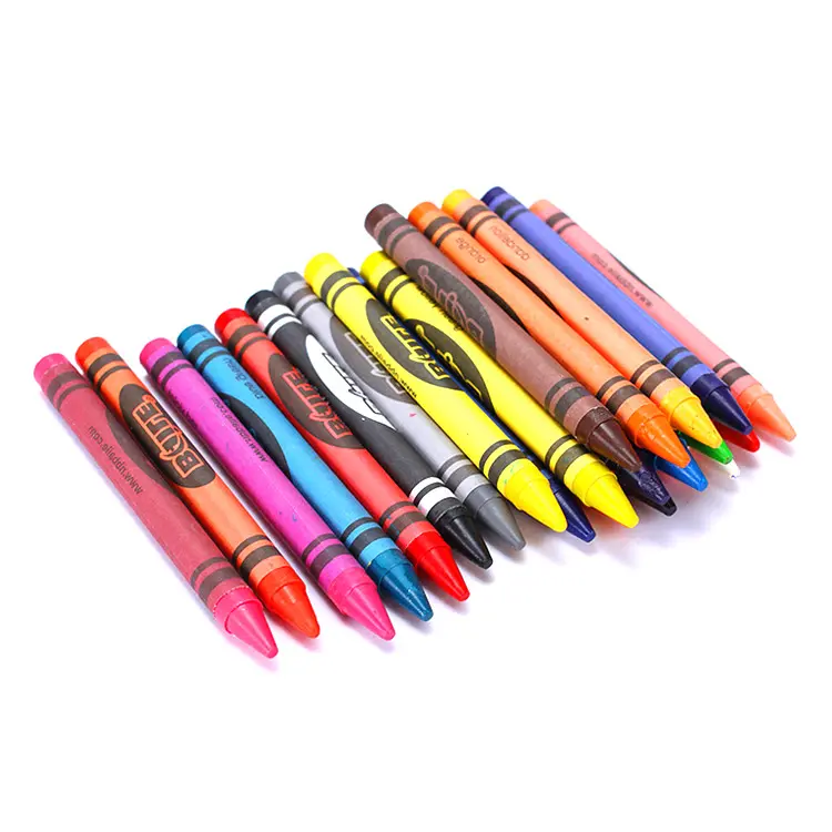 En gros personnaliser non toxique 4/6/8/12/16/24/36 couleurs étudiants dessin cire crayons