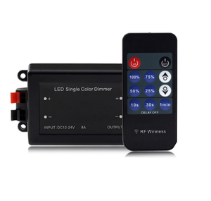 12V 8Aシングルカラーコントローラ11キーRFワイヤレスLEDディマーPWM手動リモコンLEDストリップライト用 - Product Image 1