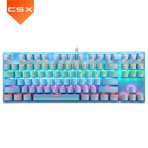 CSX K7 <strong>Custom</strong> 87 Keys Usb Wired Teclado <strong>Computer</strong> Hardware Blue Switch Rgb Gamer Gaming Mechanical <strong>Keyboard</strong> - Product Image 1