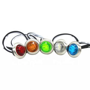 <strong>3</strong>/4 In' Round 3LED Surface Mount Red Blue Yellow White Green Truck Vehicle Side Marker LED Signal <strong>Light</strong> - Product Image 1