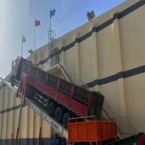 Logistics Engineering Mining Self Dumping Machine, Automatic <strong>Unloading</strong> Tool Hydraulic Flip Plate <strong>Unloading</strong> Platform