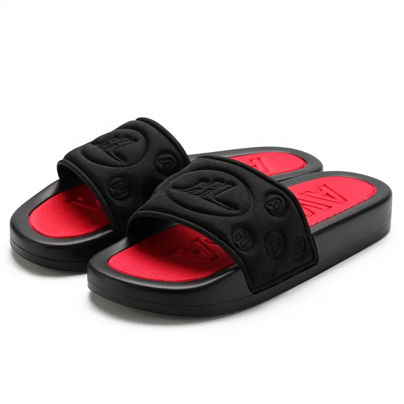 Henghhao Custom SlidesOem Logo Fell Factory commerci all'ingrosso pantofole Super morbide pantofole firmate da uomo pantofole di pesce sandali scorrevoli