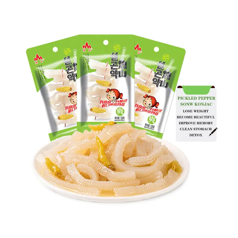 Exporter la meilleure marque coréenne 360g de saveur de poivre mariné konjac tofu perte de poids saine nourriture konjac collations décontractées konjac