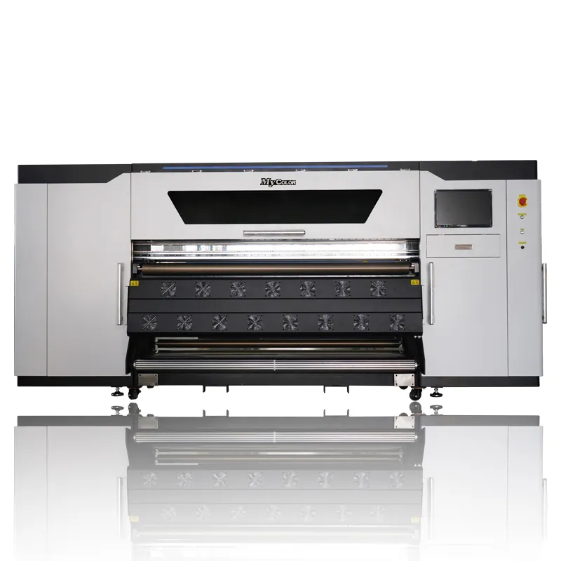 Plotter de impresora de máquina de papel de impresión industrial de 16 cabezales para impresión de tela de poliéster Camiseta de formato ancho de 1,9 m