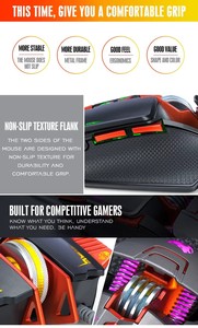 T-WOLF V9コンピュータマウス8D EスポーツライトRGB PC有線マクロプログラミングゲームゲーム用 - Product Image 5