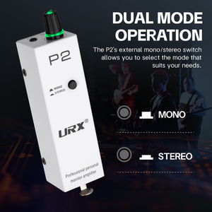 URX P2 ultra Compact Active Battery <strong>Portable</strong> Metal Personal Monitoring Headphone <strong>Amplifier</strong> with XLR/TRS <strong>Input</strong> 3.5mm Output - Product Image 5