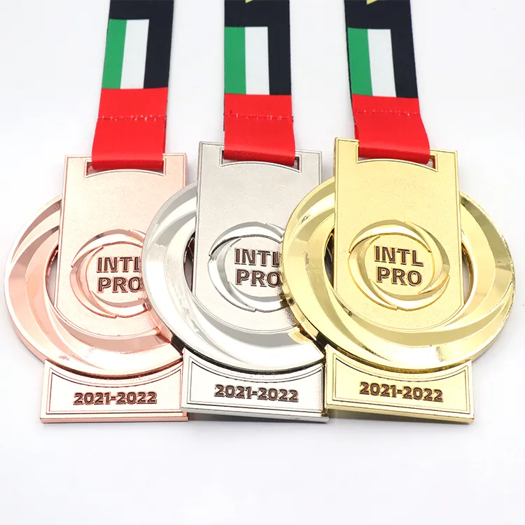 Fabrication Prix sportif personnalisé Médailles AJP vierges Souvenir Judo Or EAU Jiu Jitsu BJJ Médaille en métal
