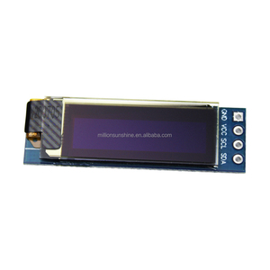 0,91 Zoll 128x32 IIC I2C Weiß/Blau OLED LCD-Display DIY-Modul SSD1306 Treiber IC DC 3,3 V 5V für Arduino
