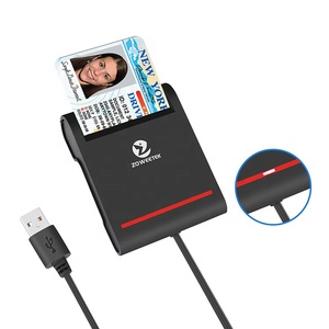 ZOWEETEK通用串行总线2.0 EMV读卡器即插即用无驱动读卡器支付国际标准化组织7816智能卡读卡器与SDK - Product Image 1
