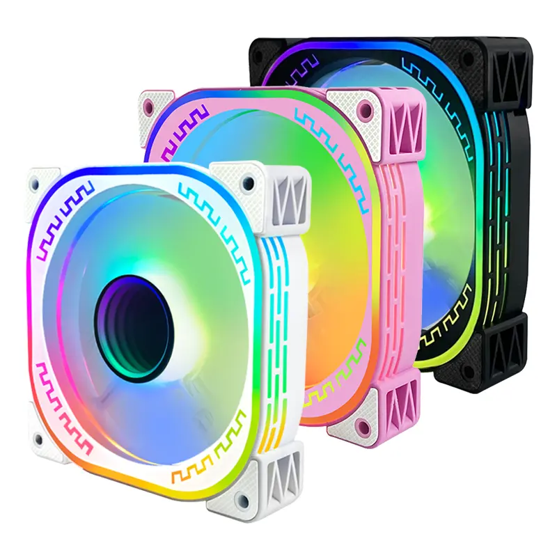 Yeni tasarım bilgisayar fanı 120mm 6-Pin konnektör sahip Infinity ayna PC RGB fan PWM 120mm Ventiladores PC ARGB Fan