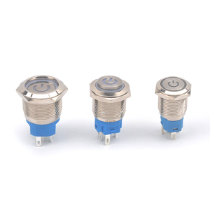 19mm <strong>Spring</strong> <strong>Return</strong> Mini Miniature <strong>Push</strong> <strong>Button</strong> LED <strong>Light</strong> Waterproof IP65 Momentary Metal Illuminated <strong>Push</strong> <strong>Button</strong> <strong>Switches</strong> - Product Image 1