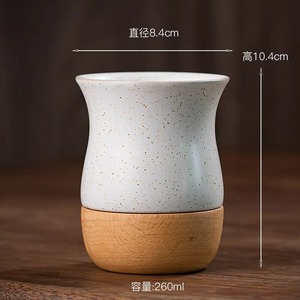 Özelleştirmek logosu çoklu renk <span class=keywords><strong>8oz</strong></span> Yerba Mate kabak arjantin çay bardağı Set ahşap taban seramik Yerba Mate fincan Bombilla ile Set
