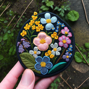 Thân thiện với môi hoa Twill thêu các bản vá lỗi cho Diy quần áo và may mặc trang trí - Product Image 6