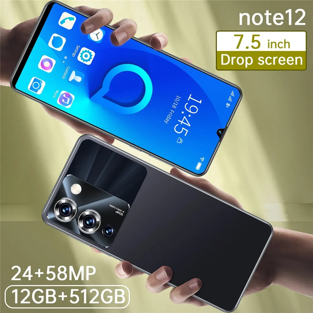 Note12ultra support de voiture accessoires mobiles ali baba pas cher android visiophone