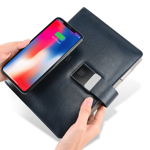 Business Notebook Security Fingerprint Lock Power Bank <strong>A5</strong> Creative LCD Video <strong>Display</strong> Diary Note <strong>Book</strong> with Wireless Charging - Product Image 6