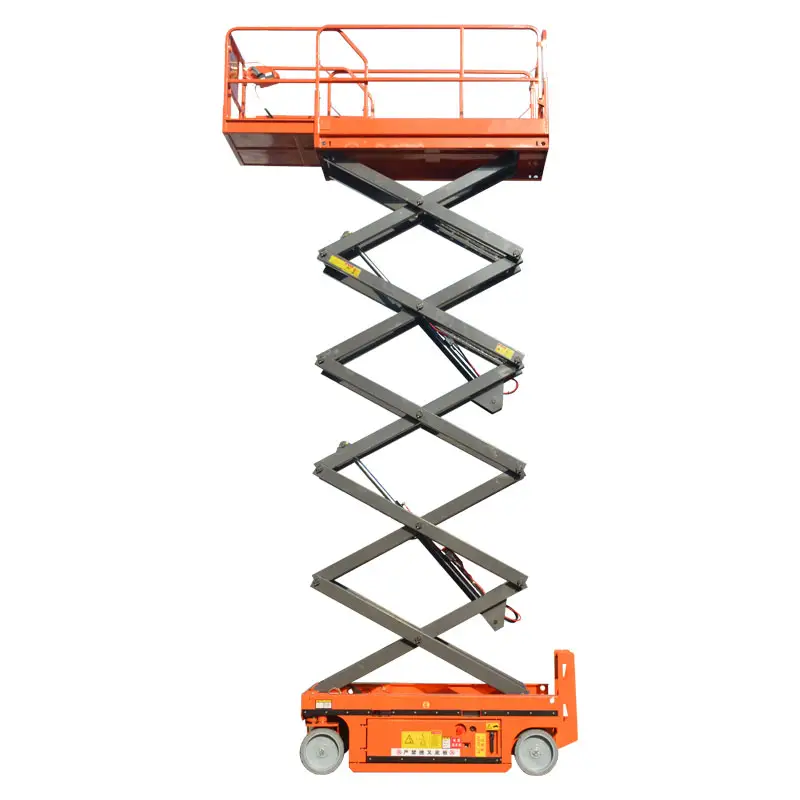 Qiyun Electric scissor o elevador 4-18m Plataforma aérea 6m 8m 10m 12m 14m Skylift Elevador móvel do andaime Hidráulico scissor o elevador