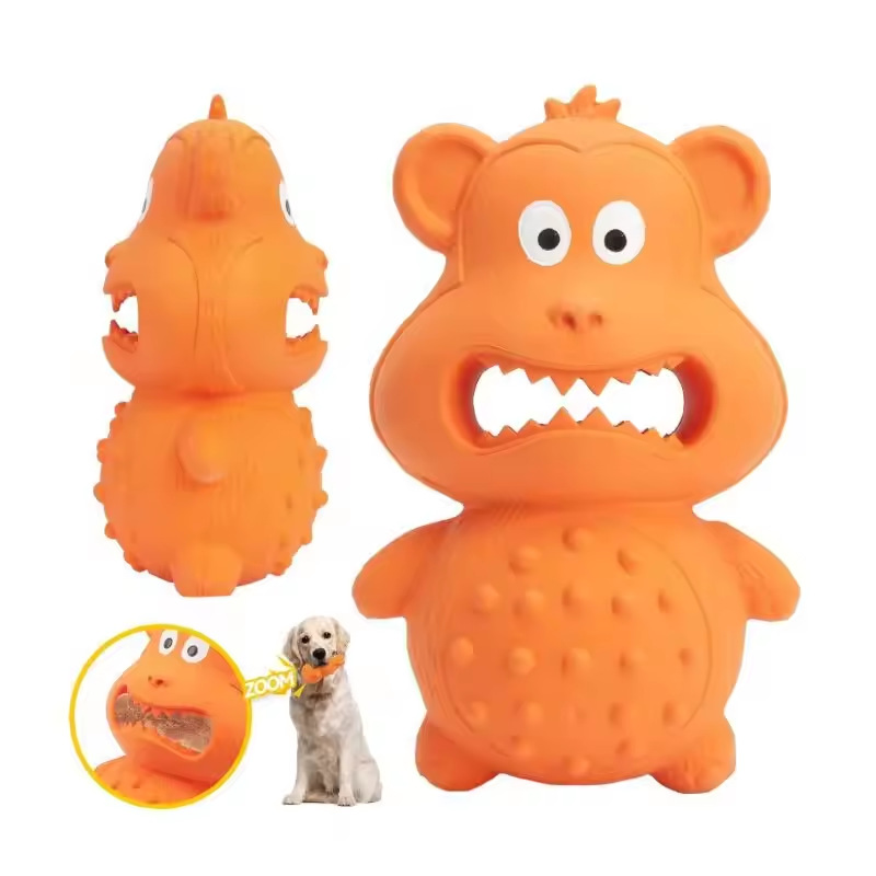 Rubber double-sided big mouth monkey-orange