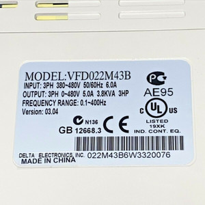 Stokta Drop Shipping Del ta VFD-M VFD022M43B VFD frekans invertör 3 faz 380V 2.2KW İnvertörler ve dönüştürücüler - Product Image 5