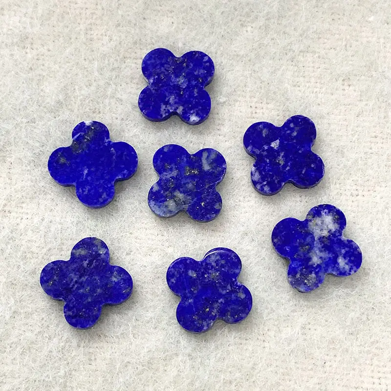 13x13x2mm naturale afghanistan Lapis Lazuli quattro fiore del trifoglio braccialetto di pietra prezzo