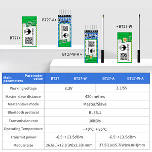 DX-SMART BT24W Slave modulo Bluetooth con Antenna esterna per Arduino BLE5.1 Wireless ricetrasmettitore Bluetooth modulo informazioni