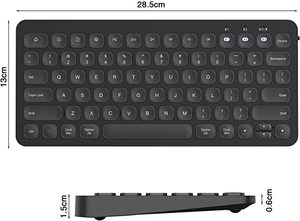 Slim Multi Device Bt Wireless <strong>Keyboard</strong> Compatible <strong>with</strong> Computer Laptop PC <strong>Notebook</strong> for Mac IOS Wireless <strong>Keyboard</strong> - Product Image 4
