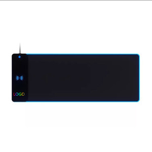 Wireless Charging Gaming Mouse Pad with RGB Light 15W Fast Charging Dazzle Color Oversized <strong>Keyboard</strong> Lock Edge Table Mat - Product Image 5