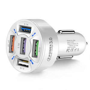 Online en çok satan 35W hızlı araba şarjı USB şarj aleti 5USB QC 3.0 araba mobil cep telefonu USB şarj cihazı USB şarj aleti - Product Image 2