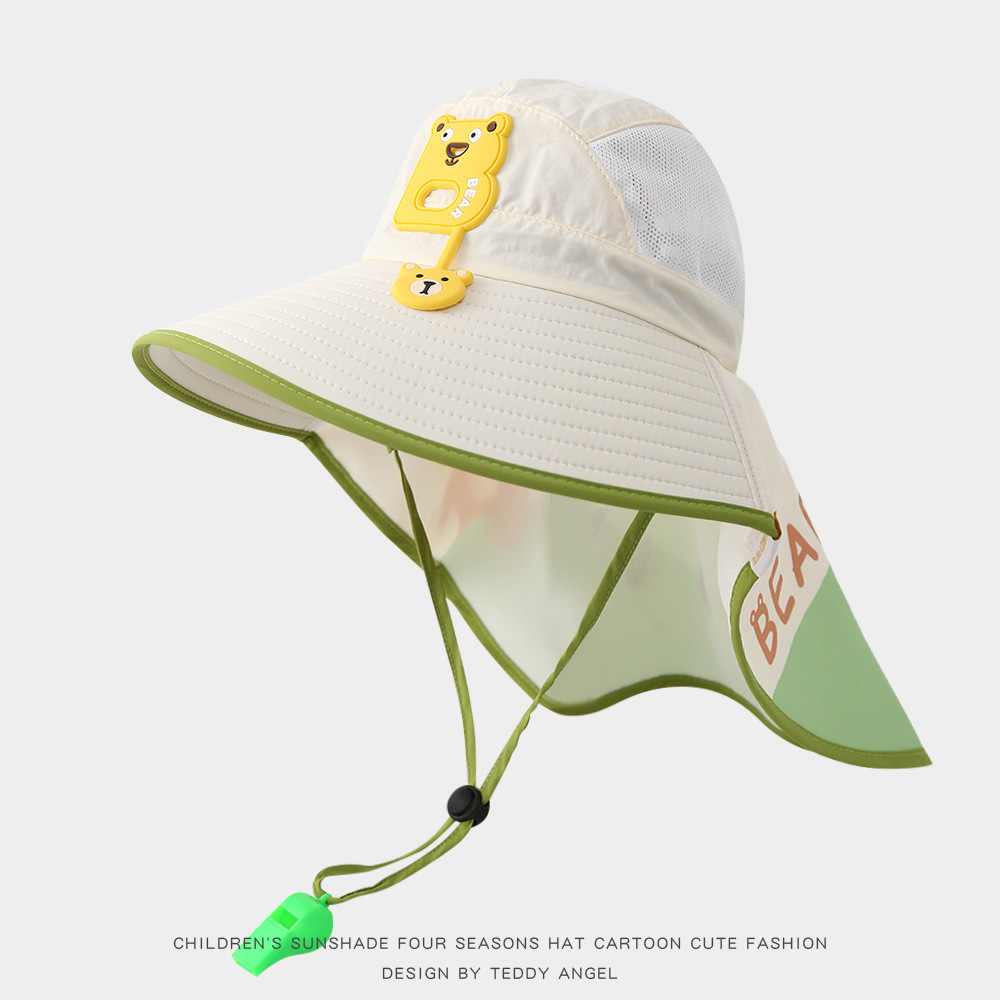 Cappello per bambini con protezione solare B-m lettera verde