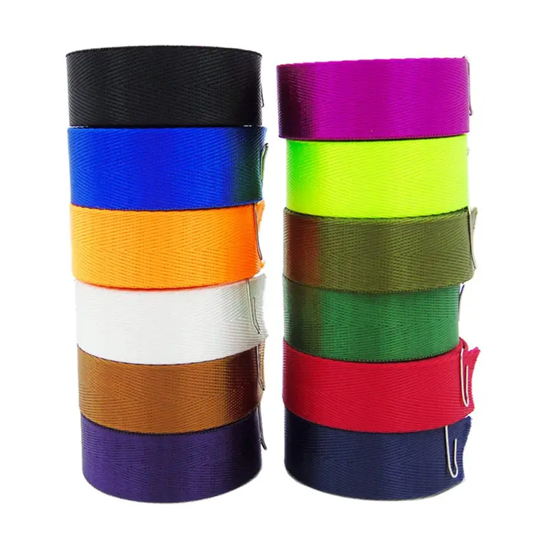 Reflective Ribbon Trim For Sports Apparel 20-50mm Flat Polyester Elastic Webbing Strap