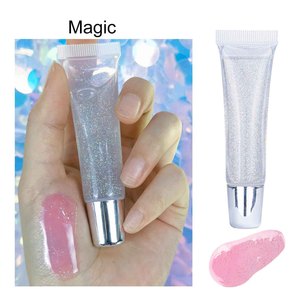 Büyük fırça büyük değnek renk değişimi dudak parlatıcısı ile led ışık ve ayna 5ml temizle dudak parlatıcısı tüpleri ile dudak parlatıcısı