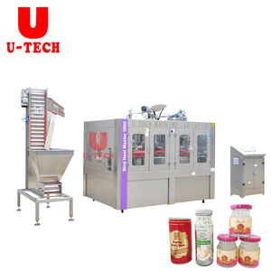 Automatic 70ml Glass Jar Bottle Sweet Bird's Nest <strong>Rock</strong> Sugar Drink With Collagen Sauce <strong>Filling</strong> Capping Machine Line - Product Image 1