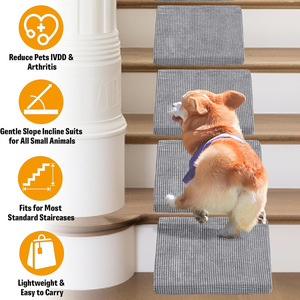 USMILEPET özelleştirilebilir Pet adımları kaymaz alt ve kendinden yapışkanlı pedleri ile merdiven köpekler kediler için köpek rampası düzeltmek için - Product Image 4