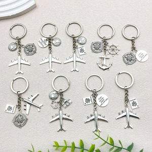 ไม่ว่าจะเป็นพวงกุญแจเดินทางเข็มทิศเครื่องบินขนาดใหญ่จี้พวงกุญแจโลหะ - Product Image 1