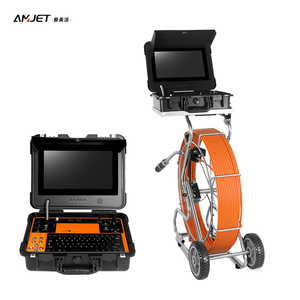 Amjet TD-V10 360 gradi macchina fotografica di fogna tubo 100m tubo di fogna telecamera di ispezione per rilevare il blocco della conduttura
