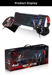 4 in 1 RGBPCキーボードマウスゲーマーコンボゲームセットアップとヘッドフォンマウスパッド付きマウスキットセット - Product Image 6