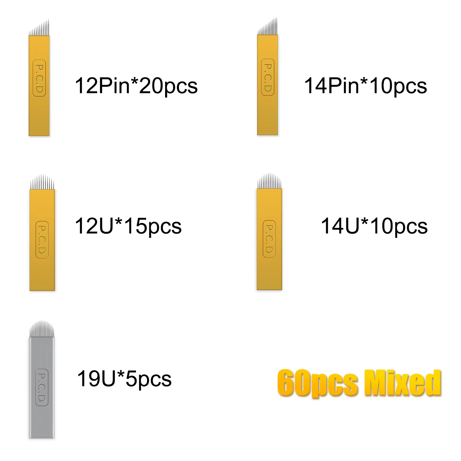 60 aiguilles assorties