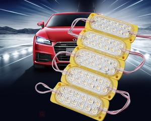 ไฟโมดูลเตือนรถ RGBYP LED IP65,ไฟโมดูล LED 12ชิ้นสำหรับรถยนต์รถบรรทุกรถจักรยานยนต์ไฟ DC 12V 24V