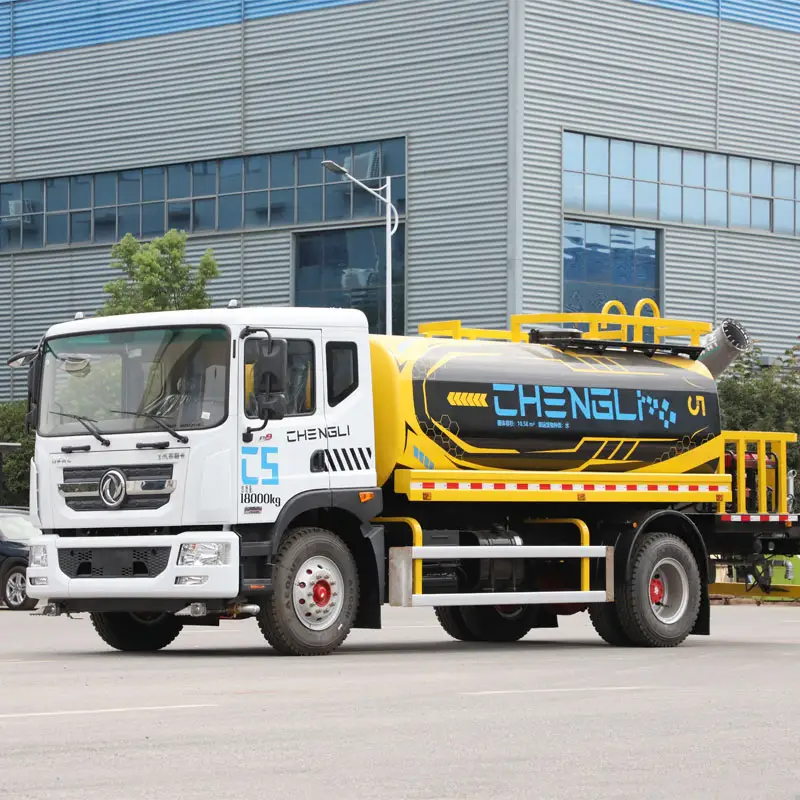 중국 물 탱크 트럭 Dongfeng 4x2 거리 15000 리터 물 트럭 청소를위한 유조선 급수 트럭