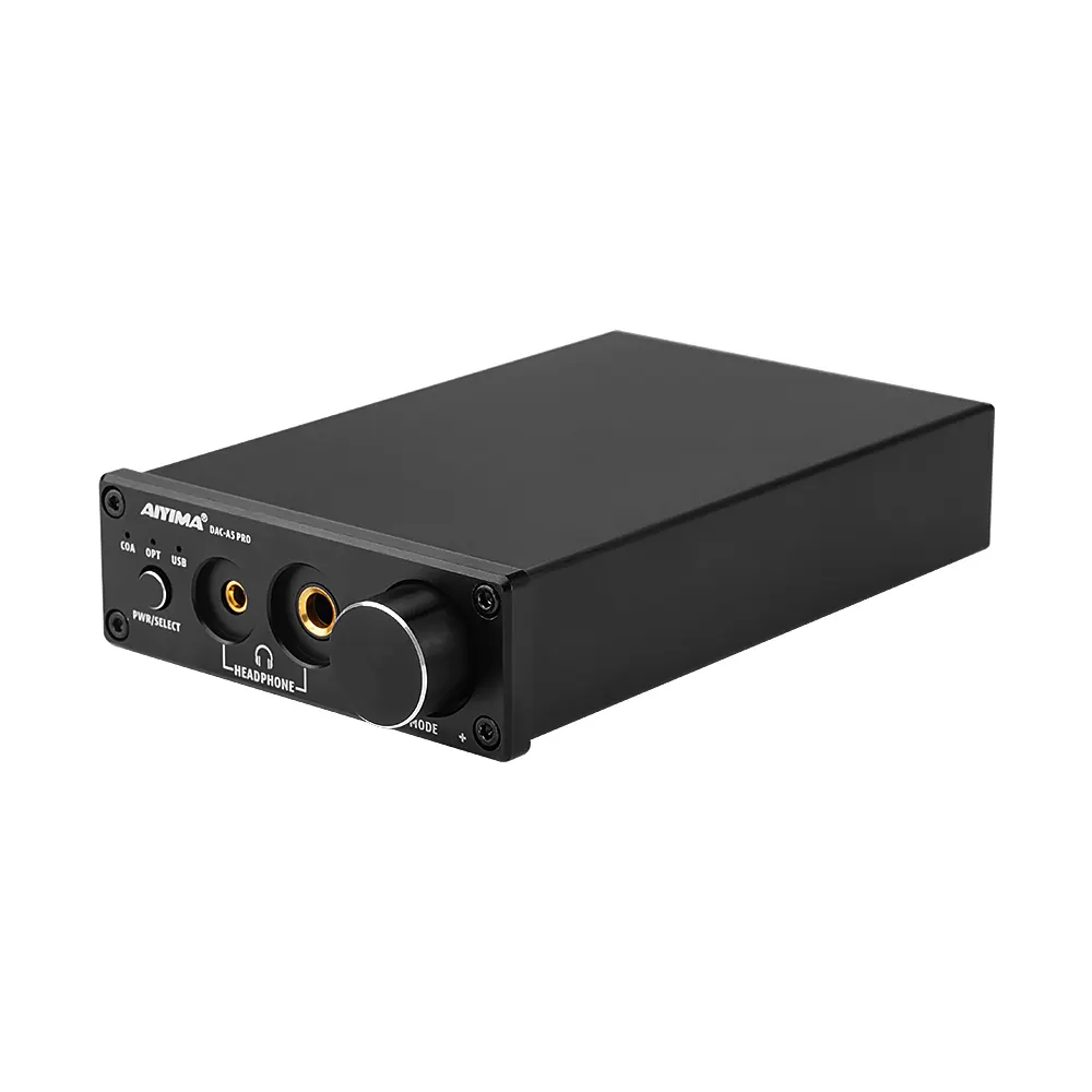 Aiyima a5 pro amplificador de fone de ouvido, 24bit 192khz hifi usb dac, decodificador de áudio, interface óptica digital, conversor coaxial pc usb