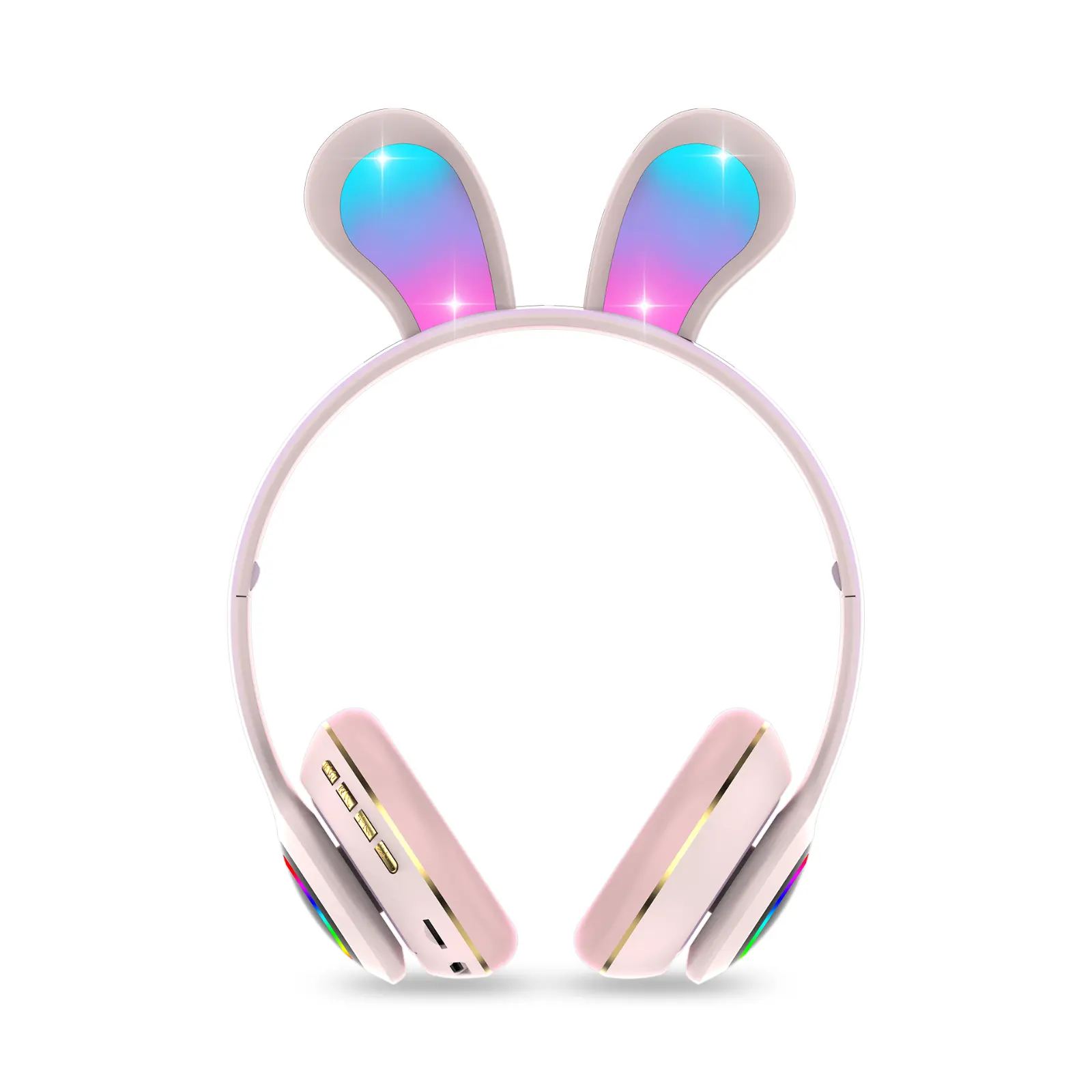 Auriculares inalámbricos coloridos con Orejas de conejo para niños, regalo para niños, colorido
