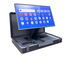 27 inch trò chơi video <span class=keywords><strong>player</strong></span> xoay packgo cặp màn hình cảm ứng TV Vali thiết kế chuyến đi cắm trại Màn hình hiển thị cho du lịch - Product Image 3