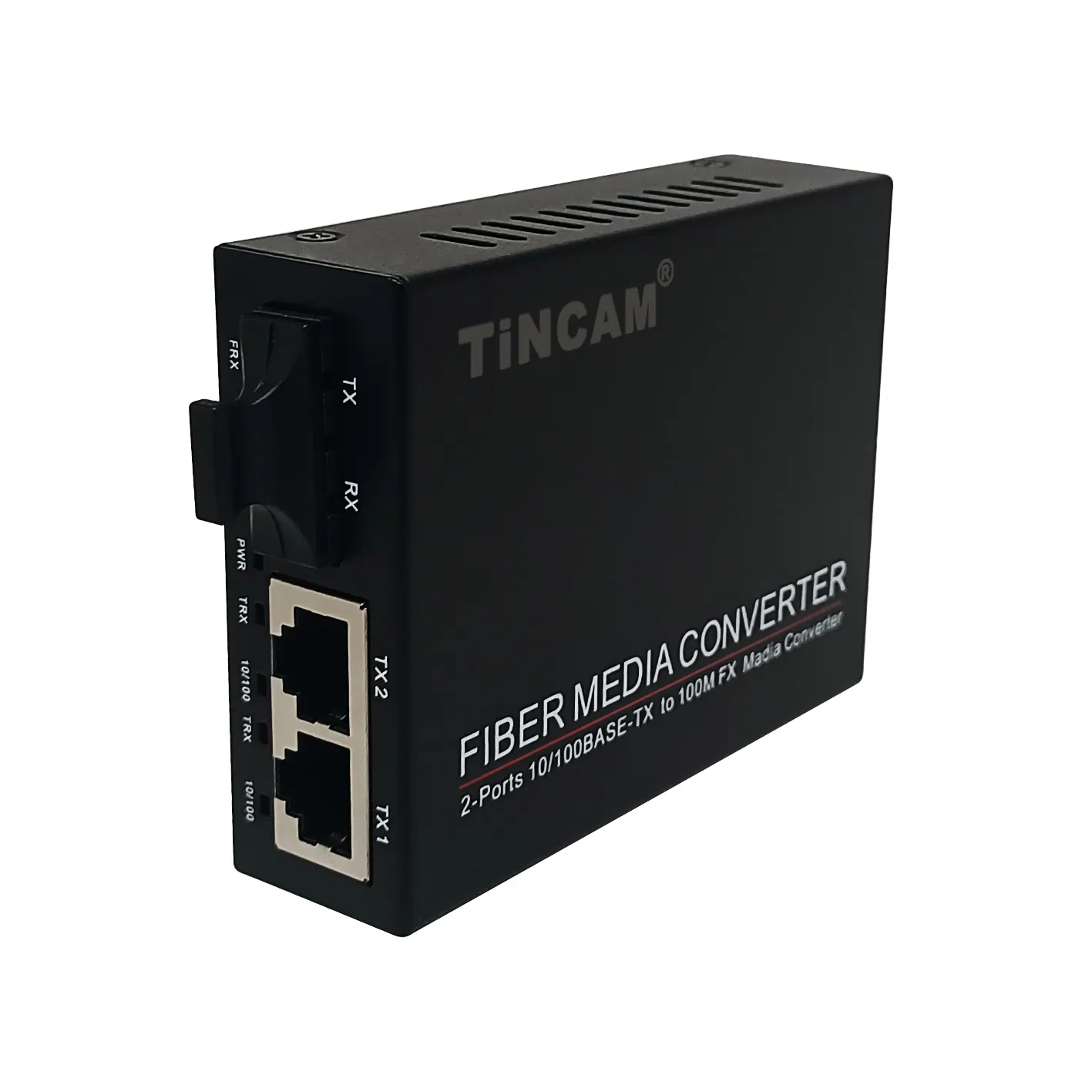 TiNCAM Media Converter fibra ottica 1 * sc + 2 * RJ45 modalità singola fibra metallo Plug and Play Network Switch Media Converter