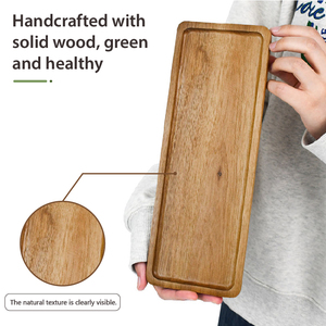 Legende Holzplatten Holz Dessert Gerichte Platos Rara Restaurantes 3 Stück Rechteckige Akazien holz Teller für Lebensmittel - Product Image 5